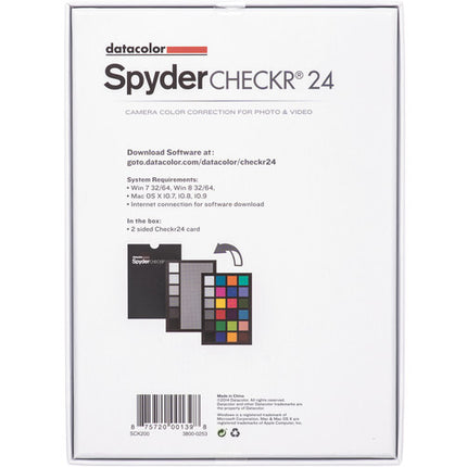Datacolor SpyderCHECKR 24 Cartucho de Color con 24 Parche de Color y 6 Parche de Gris