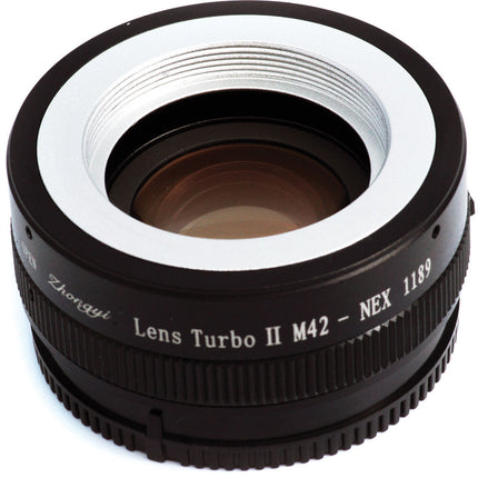 Mitakon Zhongyi Adaptador de Lente M42 a Sony E Montura Turbo Mark II 0.726x Apertura Manual