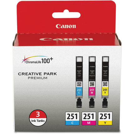Canon CLI-251 Kit de Tinta 3 Cartuchos Capacidad Estándar para Impresoras PIXMA
