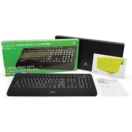 AZIO KB506 Vision Teclado USB Retroiluminado Cinco Colores Ajustable