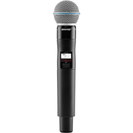 Shure QLXD2/B58A Micrófono inalámbrico digital con cápsula Beta 58A y 2560 frecuencias