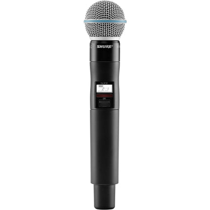 Shure QLXD2/B58A Transmisor Micrófono inalámbrico digital Beta 58A 2560 frecuencias 9 h batería