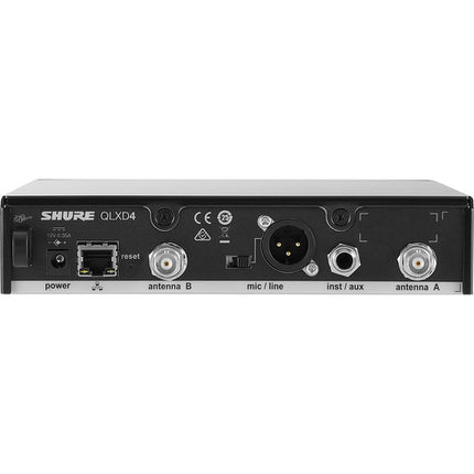 Shure QLXD4/KSM9 Sistema inalámbrico micrófono handheld cápsula KSM9 330' alcance 2560 frecuencias