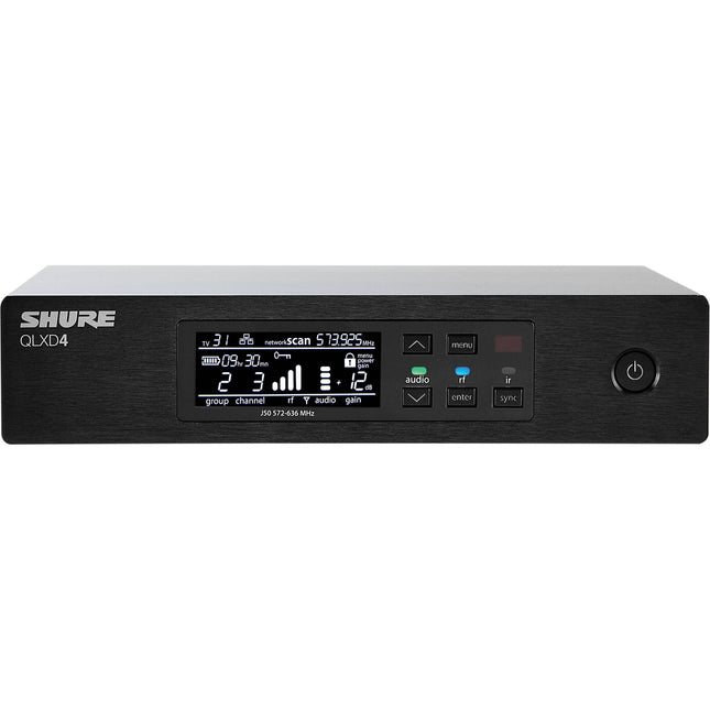 Shure QLXD4 receptor inalámbrico digital H50 1 canal 330 pies rango