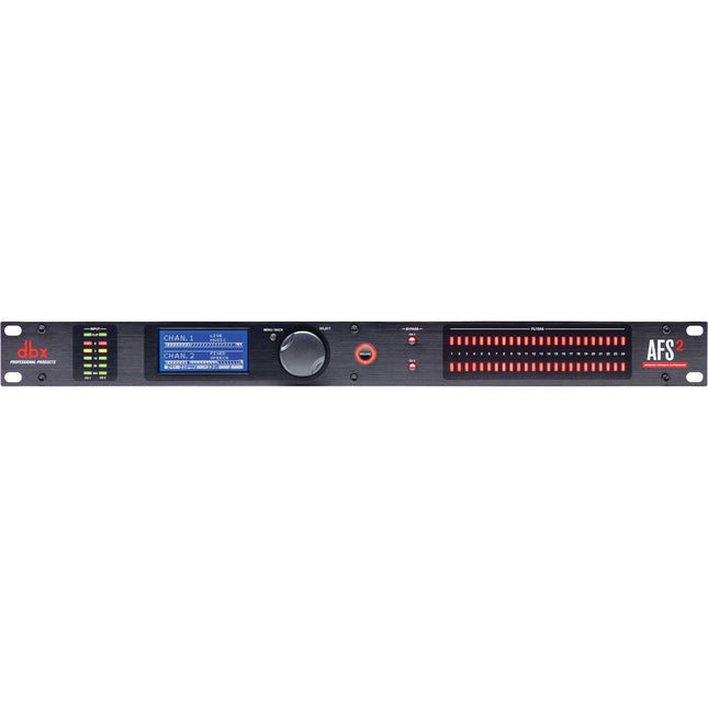 dbx AFS2 Procesador Avanzado Supresión de Feedback Doble Canal 24 Filtros Programables