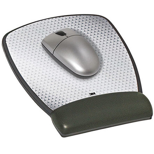 3M MW309LE Almohadilla para Ratón Gel con Soporte de Muñeca Cuero Sintético Protección Antimicrobiana