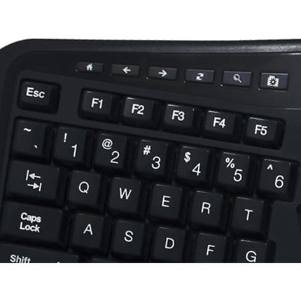 Adesso Tru-Form 150 Teclado Ergonomico Retroiluminado 3 Colores USB 105 Teclas