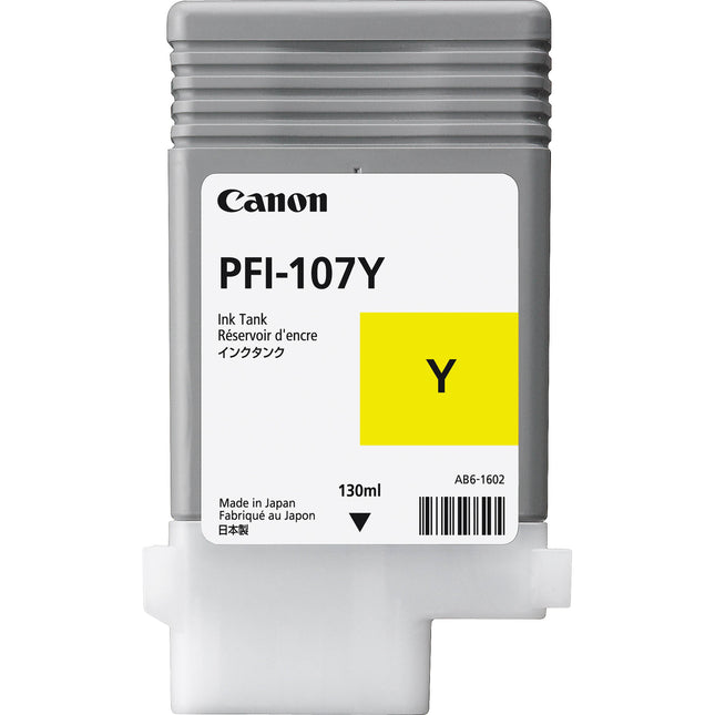 Canon PFI-107Y Cartucho de Tinta Amarilla 130mL para iPF680 iPF785