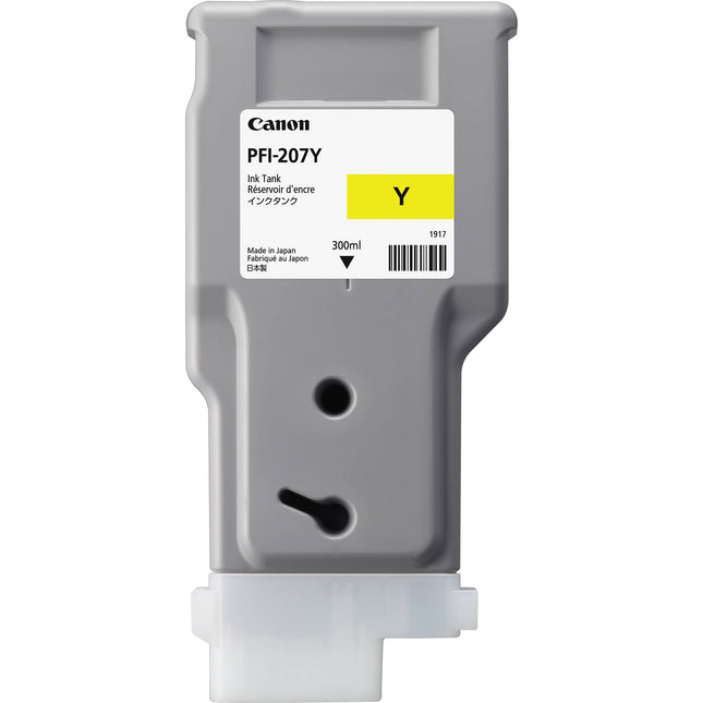 Canon PFI-207Y Cartucho de Tinta Amarilla 300mL Tecnología Dye para iPF680 iPF685 iPF780 iPF785