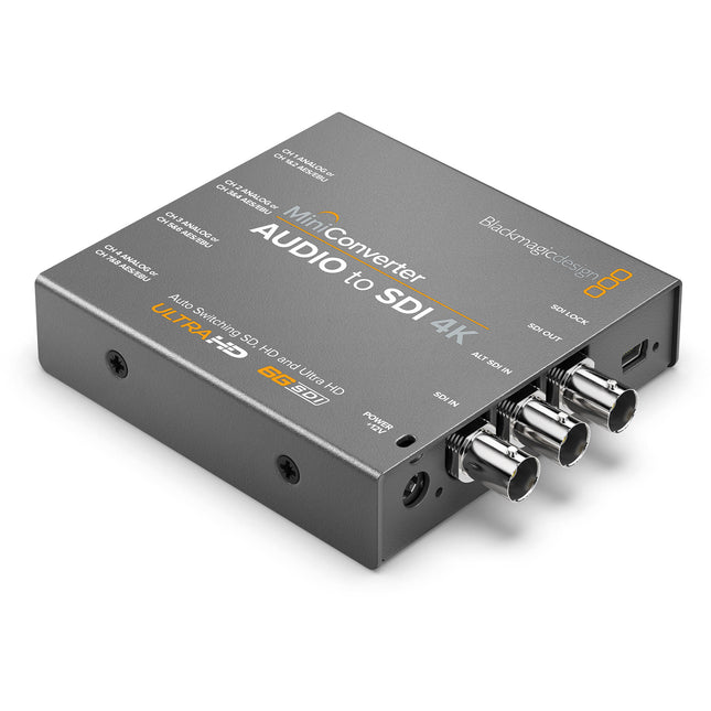 Blackmagic Design Mini Converter Audio a SDI 4K 6G-SDI 24-Bit 48kHz con Fuente 12V