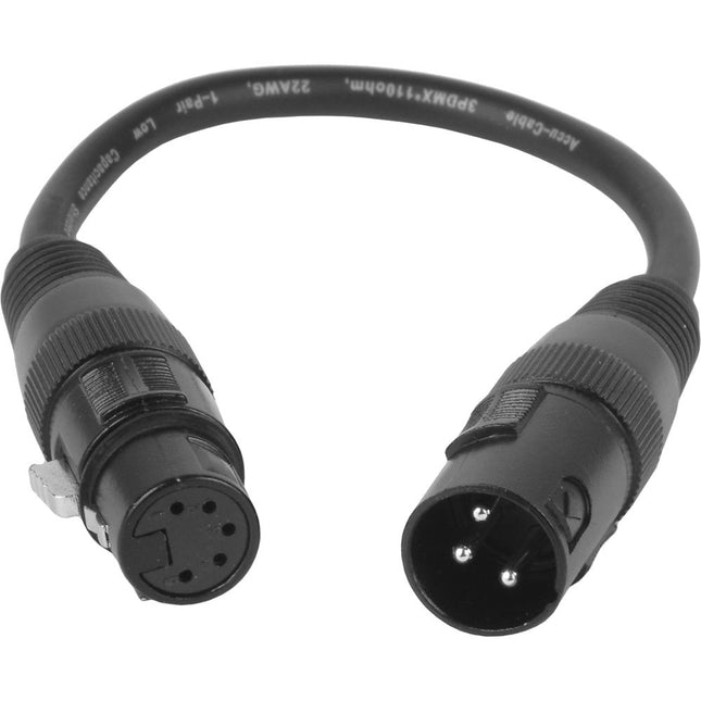 American DJ AC3PM5PFM Cable DMX 3 Pin Macho a 5 Pin XLR 22 AWG Blindado