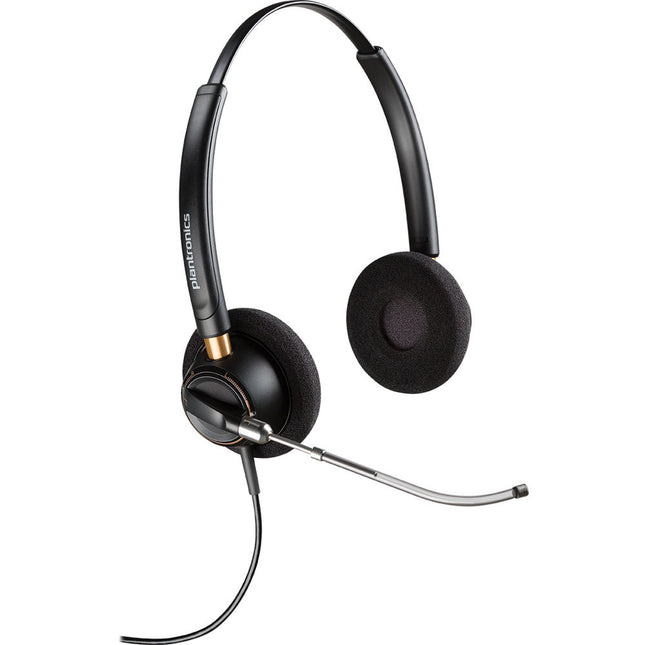 Poly EncorePro 520V Auricular Binaural con Micrófono Cancelación de Ruido y Audio Wideband 6800 Hz