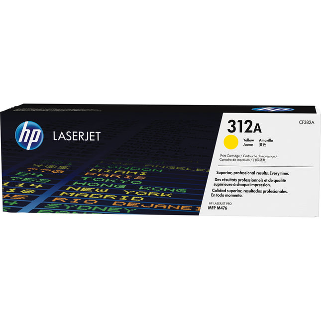 Cartucho de tóner amarillo HP 312A para LaserJet Pro capacidad 2700 páginas