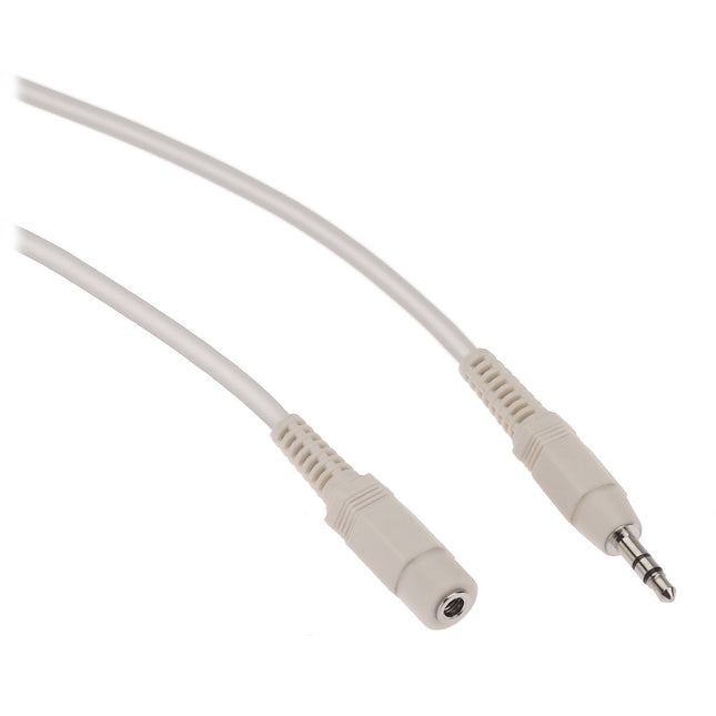 Pearstone Cable de Extensión Estéreo 3.5mm Blanco 6 Pies Auxiliar