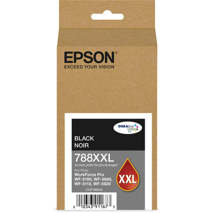 Cartucho de tinta negra extra alta capacidad Epson T788XXL para impresoras WorkForce