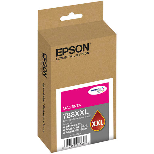 Cartucho de Tinta Epson T788XXL Magenta DURABrite Ultra Alta Capacidad para Impresoras WorkForce