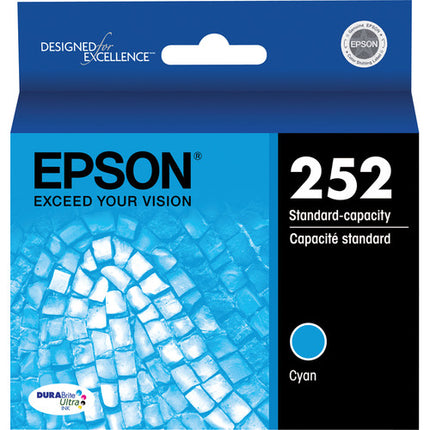 Cartucho de Tinta Epson T252 DURABrite Ultra Cian para Impresoras WF-3620 WF-3640