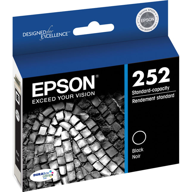 Epson T252 DURABrite Ultra Cartucho de Tinta Negra Capacidad Estándar para Impresoras WF-3620 a WF-7720