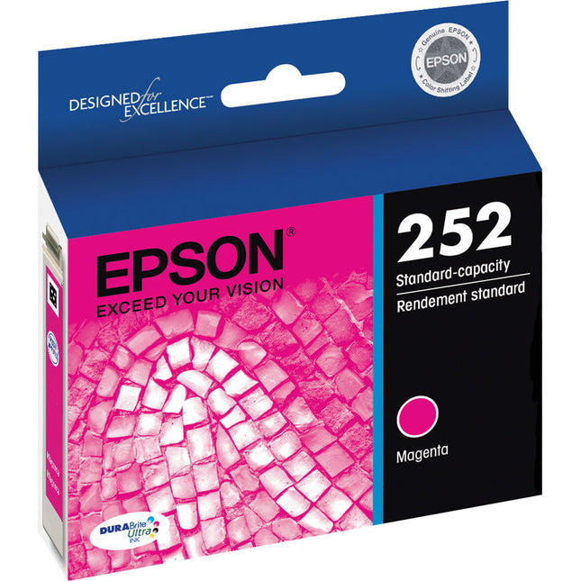 Epson T252 DURABrite Ultra Cartucho de Tinta Magenta Capacidad Estándar para Impresoras WF-3620 a WF-7720