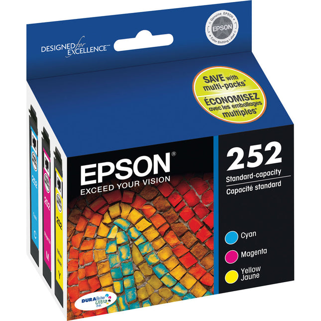 Epson T252 DURABrite Tinta Color Multi-Pack para Impresoras WF-3620 WF-3640 WF-7610