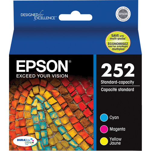 Epson T252 DURABrite Tinta Color Multi-Pack para Impresoras WF-3620 WF-3640 WF-7610