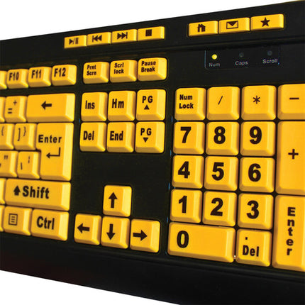 Adesso EasyTouch 132 Teclado de Escritorio USB con Teclas Grandes Multimedia