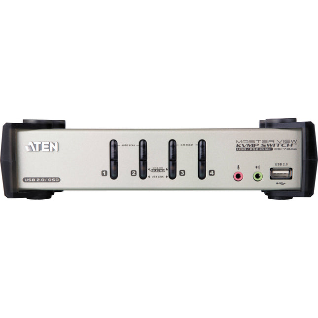 ATEN CS1734B Switch KVMP 4 Puertos USB 2.0 con OSD y Kit Rackmount