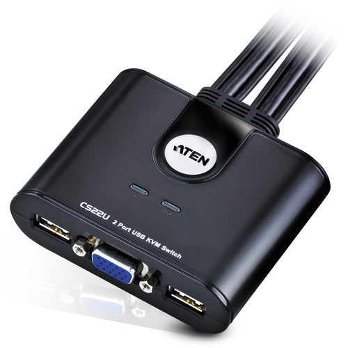 ATEN CS22U Switch KVM USB de 2 puertos con garantía de 2 años