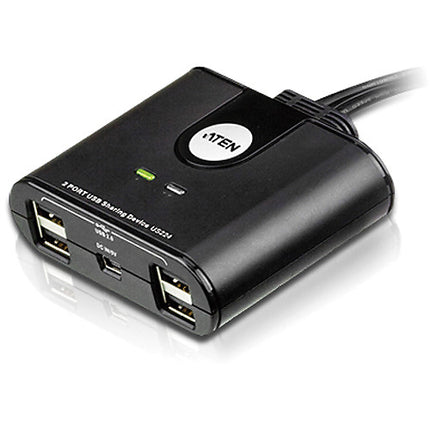 ATEN US224 Dispositivo para Compartir Periféricos USB 2 Puertos Garantía 3 Años