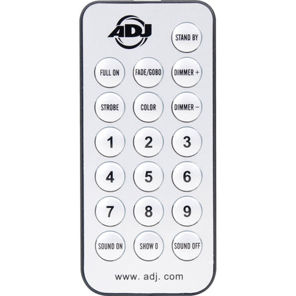 ADJ IR Remote para Inno Pocket Spot Control inalámbrico funciones múltiples