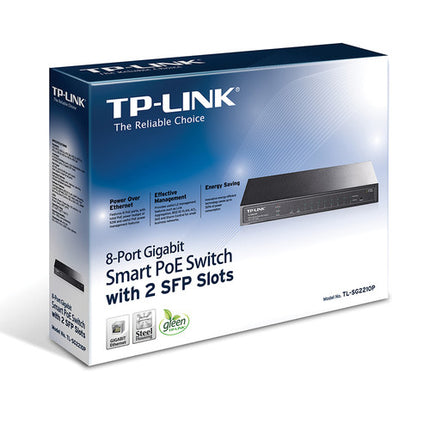 TP-Link TL-SG2210P Switch 8 Puertos Gigabit 2 SFP PoE 802.3af