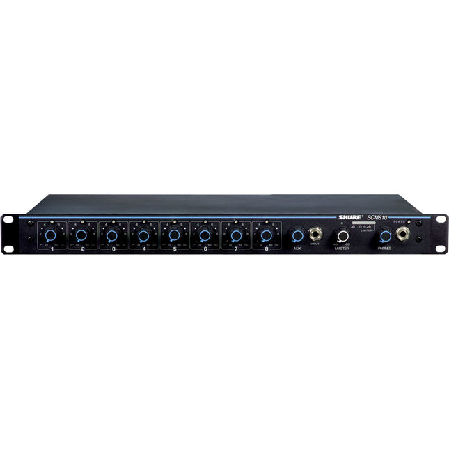 Shure SCM810 mezclador de micrófonos 8 canales 48V phantom power rackmount