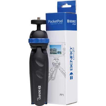 Benro PP1 PocketPod Trípode de Mesa con Adaptador para Smartphone y Capacidad 1.5 kg Altura 13.5 cm
