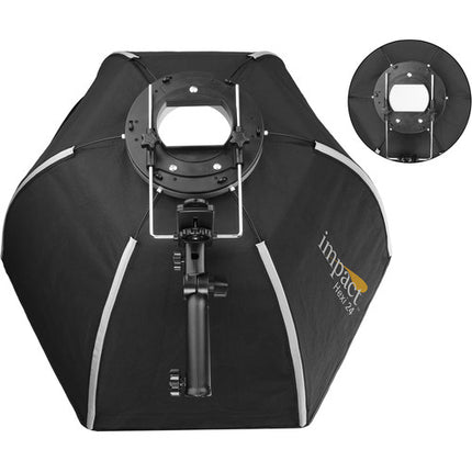 Impact Hexi 24 Speedlight Softbox para flashes con soporte ajustable y difusores