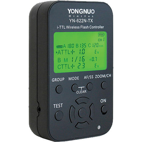 Yongnuo YN-622N-TX Controlador de Flash Inalámbrico para Nikon 2.4 GHz 100 m Alcance