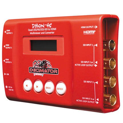 DECIMATOR DMON-4S Convertidor 4 Entradas SD HD 3G-SDI Cuádruple Multivisor