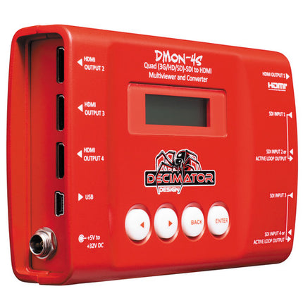 DECIMATOR DMON-4S Convertidor 4 Entradas SD HD 3G-SDI Cuádruple Multivisor