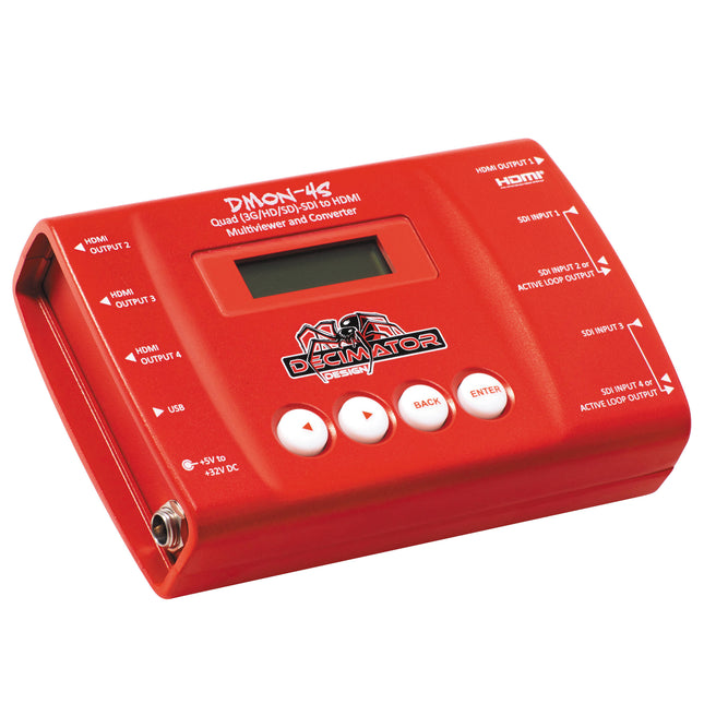 DECIMATOR DMON-4S Convertidor 4 Entradas SD HD 3G-SDI Cuádruple Multivisor