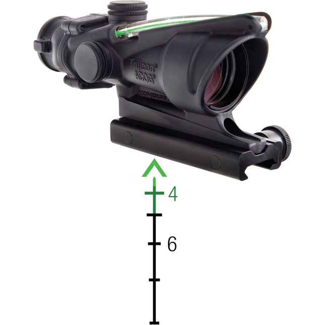 Trijicon 4x32 ACOG Mira telescópica Iluminación dual Ajustes 1/2 MOA