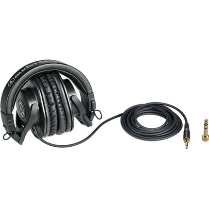 Audio-Technica ATH-M30x Auriculares Monitor Circumaurales con Estuche UHC-725 y Adaptador 1/4"