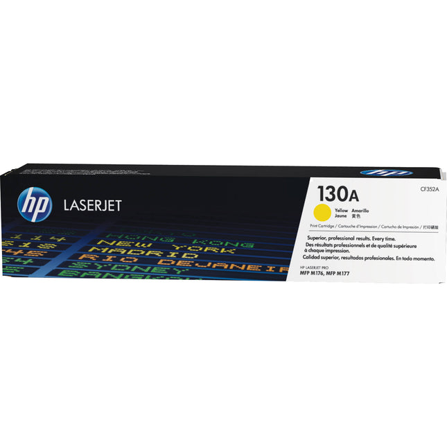 Cartucho de tóner amarillo HP 130A para impresoras LaserJet Pro Color M176 y M177