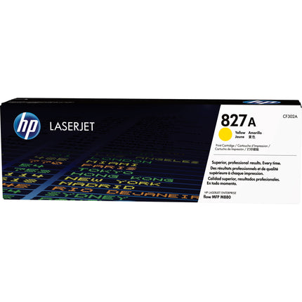 HP 827A Cartucho de tóner amarillo para impresoras Color LaserJet M880