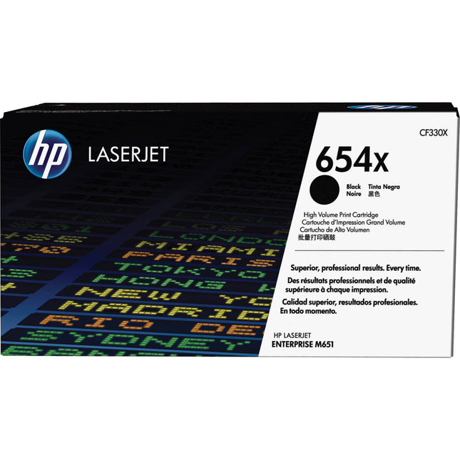 HP 654X Cartucho de tóner negro para impresora LáserJet M651