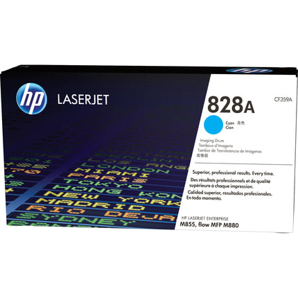 Tambor de imagen láser cian HP 828A para impresoras LaserJet Enterprise M855 y M880