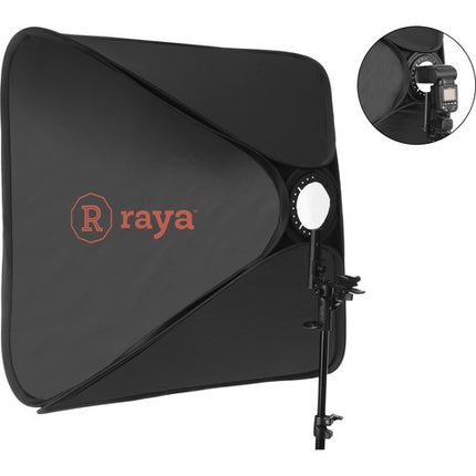 Raya EFS-24 Softbox plegable 61x61 cm con difusor frontal y estuche de transporte