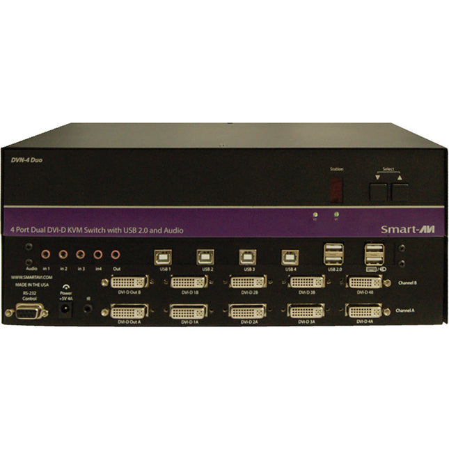 Smart-AVI DVN-4Duo Switch KVM 4 Puertos Dual Display DVI-D USB 2.0