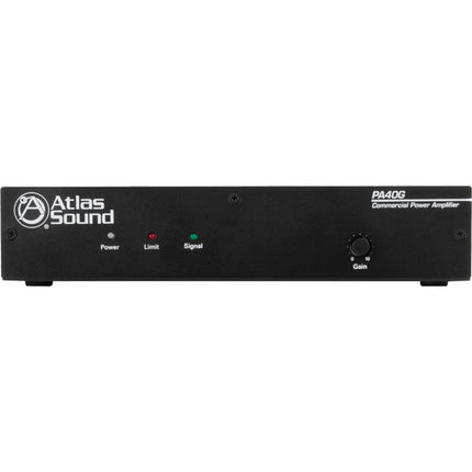 AtlasIED PA40G amplificador de potencia 40W canal único con salida 70.7V 100V y fuente global