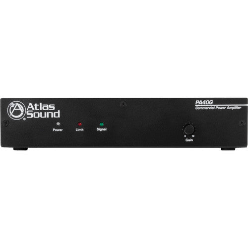 AtlasIED PA40G amplificador de potencia 40W canal único con salida 70.7V 100V y fuente global