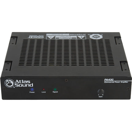 AtlasIED PA40G amplificador de potencia 40W canal único con salida 70.7V 100V y fuente global