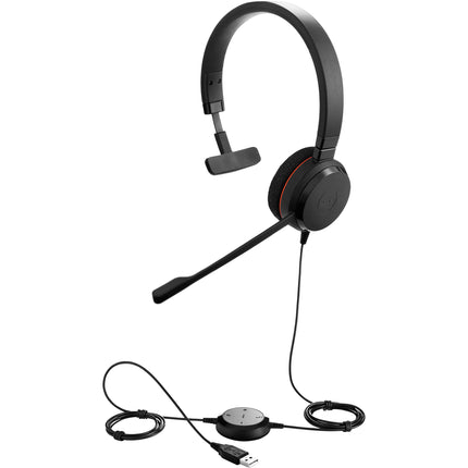 Jabra EVOLVE 20 UC Auricular Mono con Micrófono Cancelación de Ruido y Control USB